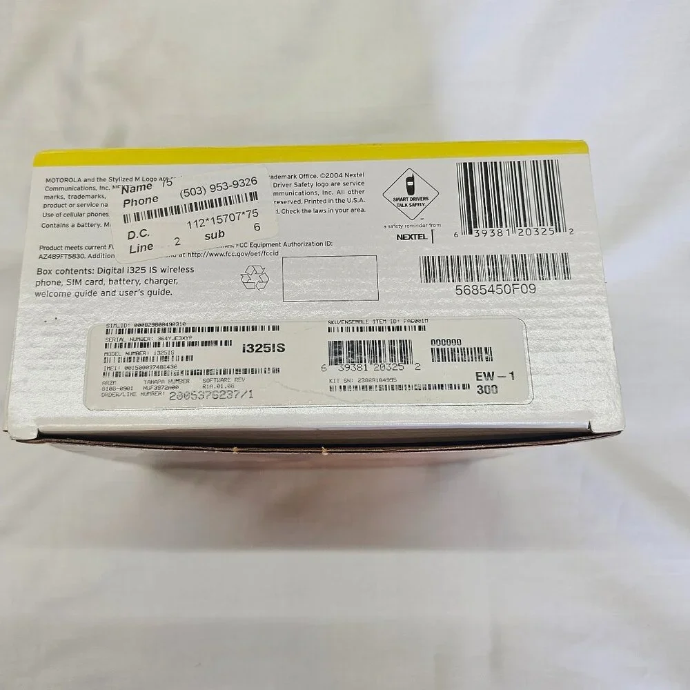 Motorola Nextel I325 IS off network walkie Talkie military standards